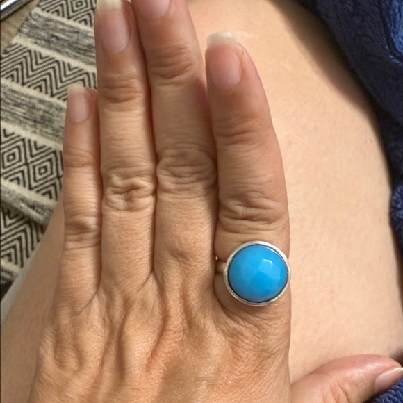 Turquoise Silver Ring - Picture 1 of 4